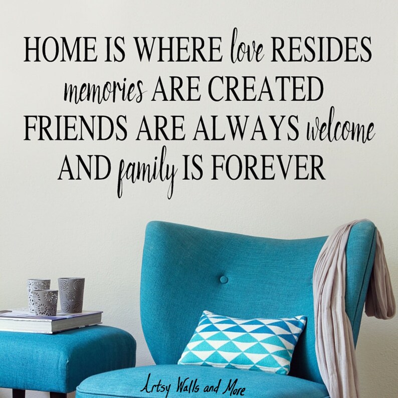 Home is Where Love Resides Memories Are Created Friends Are Etsy