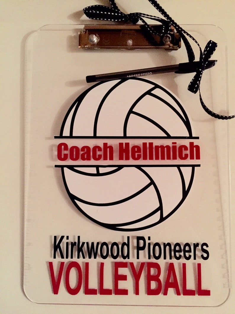 Volleyball Coach Gift Personalized Volleyball Clipboard With Etsy