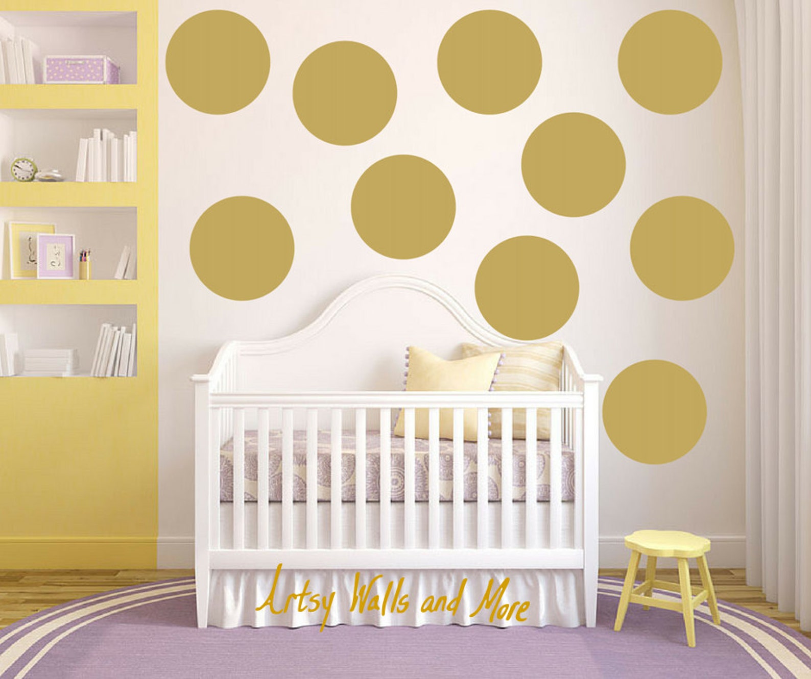 Large Polka Dot Vinyl Decals Stickers Polka Dot Wall Small Etsy