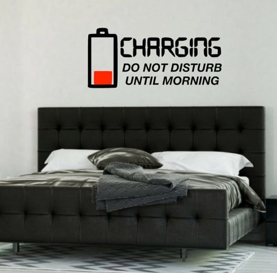 Transfer /'Charging Decal Self Adhesive Do Not Disturb.../' Wall Art Sticker
