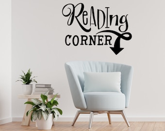 Reading Corner Decal, Reading Nook wall decal, Back to School decoration, School Library Decal, reading classroom decal