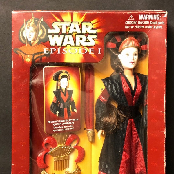 Vintage Hasbro Star Wars Episode 1 Queen Amidala (Ultimate Hair)  Doll SEALED!