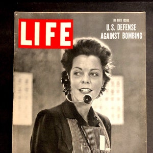 Vintage Life Magazine Air Warning Supervisor,U.S. Defense, Vintage Ads & Much More!