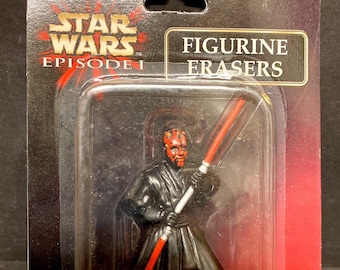 Collectible Star Wars Episode 1 Figurine Erasers - DARTH MAUL SEALED!