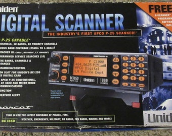 Vintage Rare 2002 UNIDEN BEARCAT Digital Scanner BC 785D 1000 Channel W/ Original Box & Manual- Used Once!