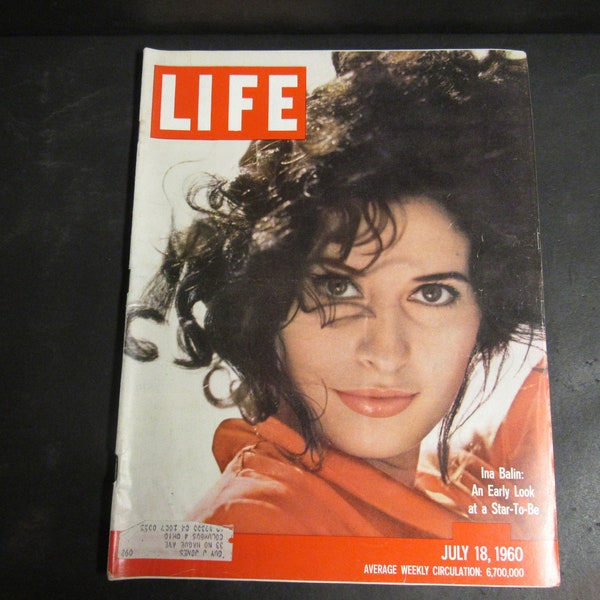 Vintage LIFE Magazine July 18, 1960 INA BALIN Cover, Ads & Much More!