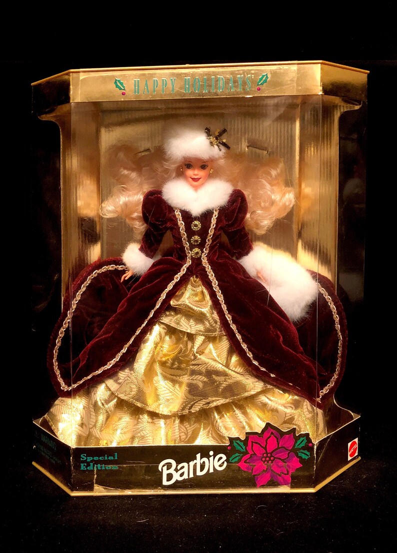 1996 happy holidays barbie value