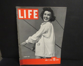 Vintage LIFE Magazine April 11, 1938 Fashion Note, Ads & Much More!