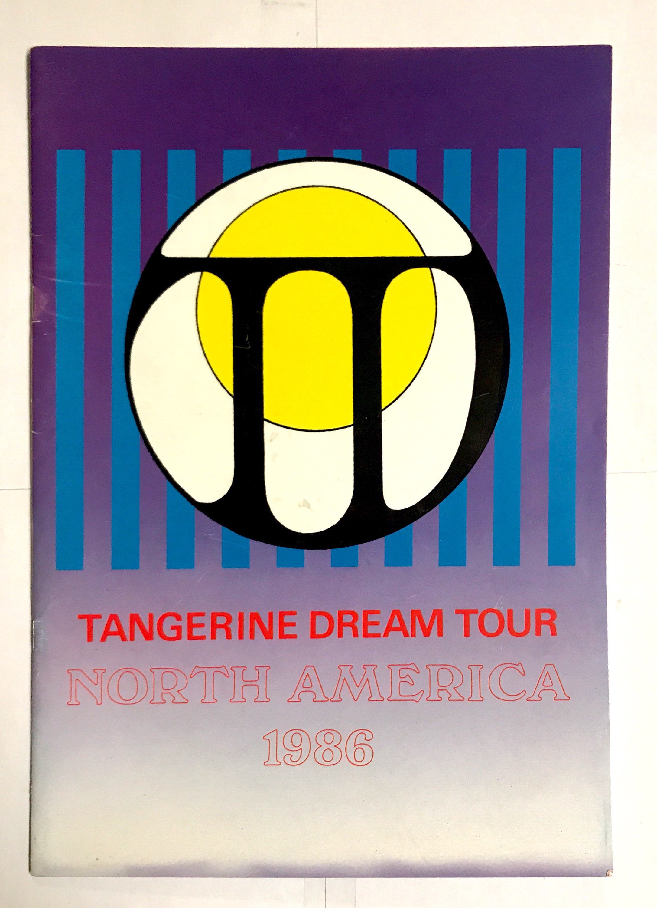 Vintage 1986 Tangerine Dream Tour Program North America Etsy