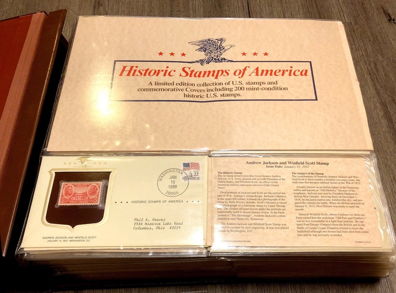 HISTORIC Stamps Of America Postal COMMEMORATIVE SOCIETY Etsy