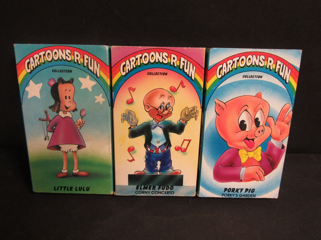 Vintage Lot (3) 1989 Vhs CARTOON R' FUN - Little Lulu, Porky's Garden ...