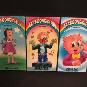 Vintage Lot (3) 1989 Vhs CARTOON R' FUN - Little Lulu, Porky's Garden & Elmer Fudd