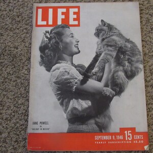 Vintage LIFE Magazine September 9, 1946 JANE POWELL Cover, Ads Much More image 1