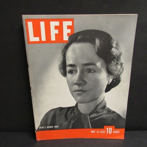 Vintage LIFE Magazine May 15, 1939 Hero&#39;s Heroic Wife, Vintage Ads & More!