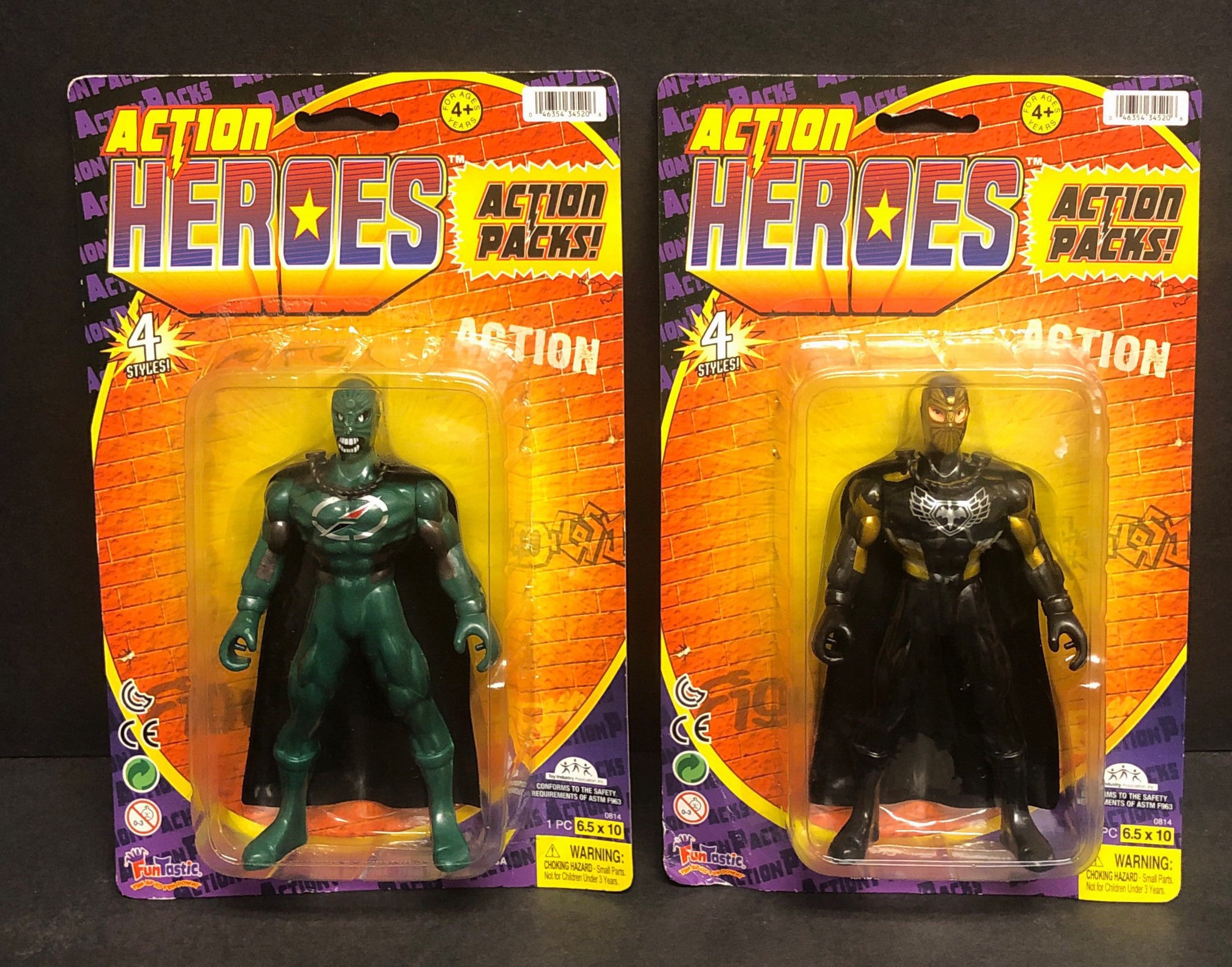 FUNTASTIC Collectible  Action Heroes Lot Of 2. New & Sealed!