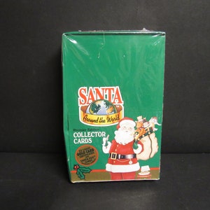 Vintage SANTA Around The World Premier Edition 1994 Factory Sealed -22 Carat & Foil Cards