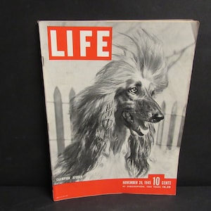 Vintage LIFE Magazine November 26 1945 Champion Afgan, Dodgers Sign Robinson