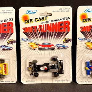 Vintage Lot (3) FAIE wift Runner #820 Classic Die Cast European Foumule 1 Cars SEALED!