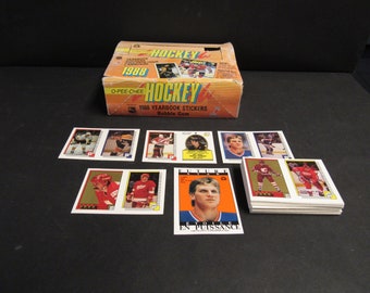 Vintage 1988 O-Pee-Chee Hockey Yearbook Stickers 38 Sealed Packs LEMIEUX, HULL