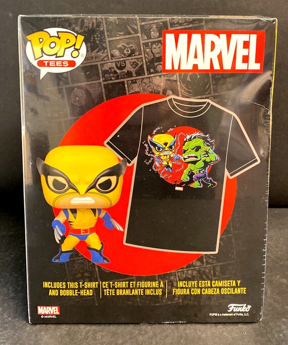 Collectible Funko Pop Marvel Metallic Wolverine Pop & Tee Bundle