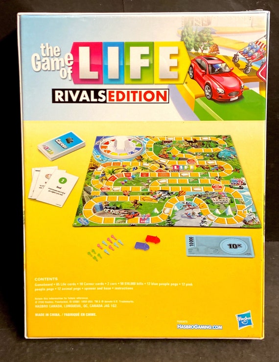 Hasbro Games The Game of Life Rivals Edition Board Game; 2 Player Game  Instructions