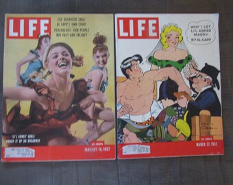 Vintage Mixed Lot (12) LIFE Magazines 1940's-1950's,60's War
