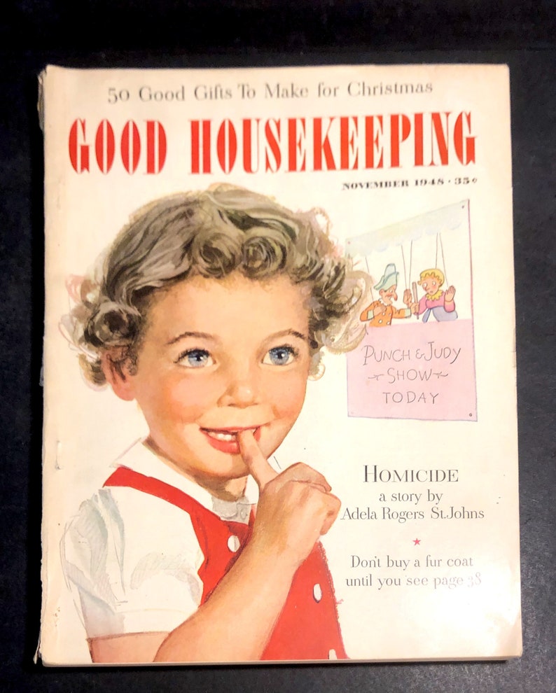 Vintage GOOD HOUSEKEEPING Magazine November 1948 Great Etsy