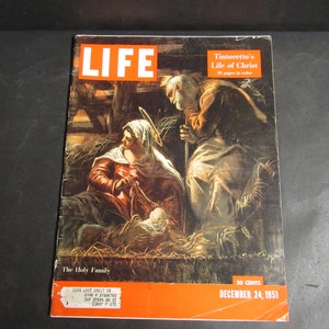 Vintage LIFE Magazine December 24, 1951 The HOLY FAMILY Cover Ads & More!