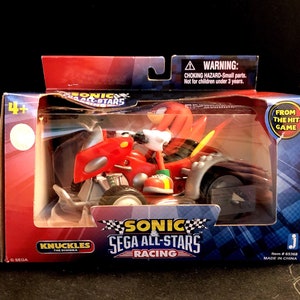 Vintage Sega All- Stars Racing Vehicle Jazwares Knuckles Action Figure Sonic