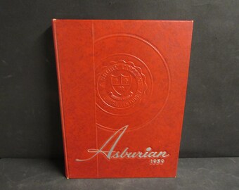 Vintage 1959 ASBURIAN Yearbook Wilmore Kentucky Asbury College - Nice!