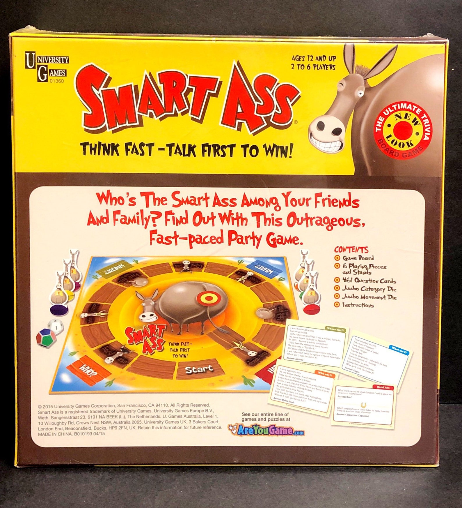 Collectible Smart Ass Board Game The Ultimate Trivia Board Etsy UK