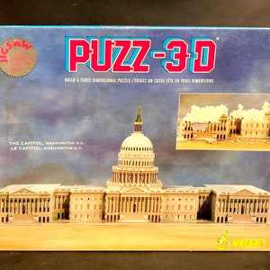 Vintage Gallant/Wrebbit 1991 Puzz-3D THE CAPITAL Washing ton D.C. Complete!