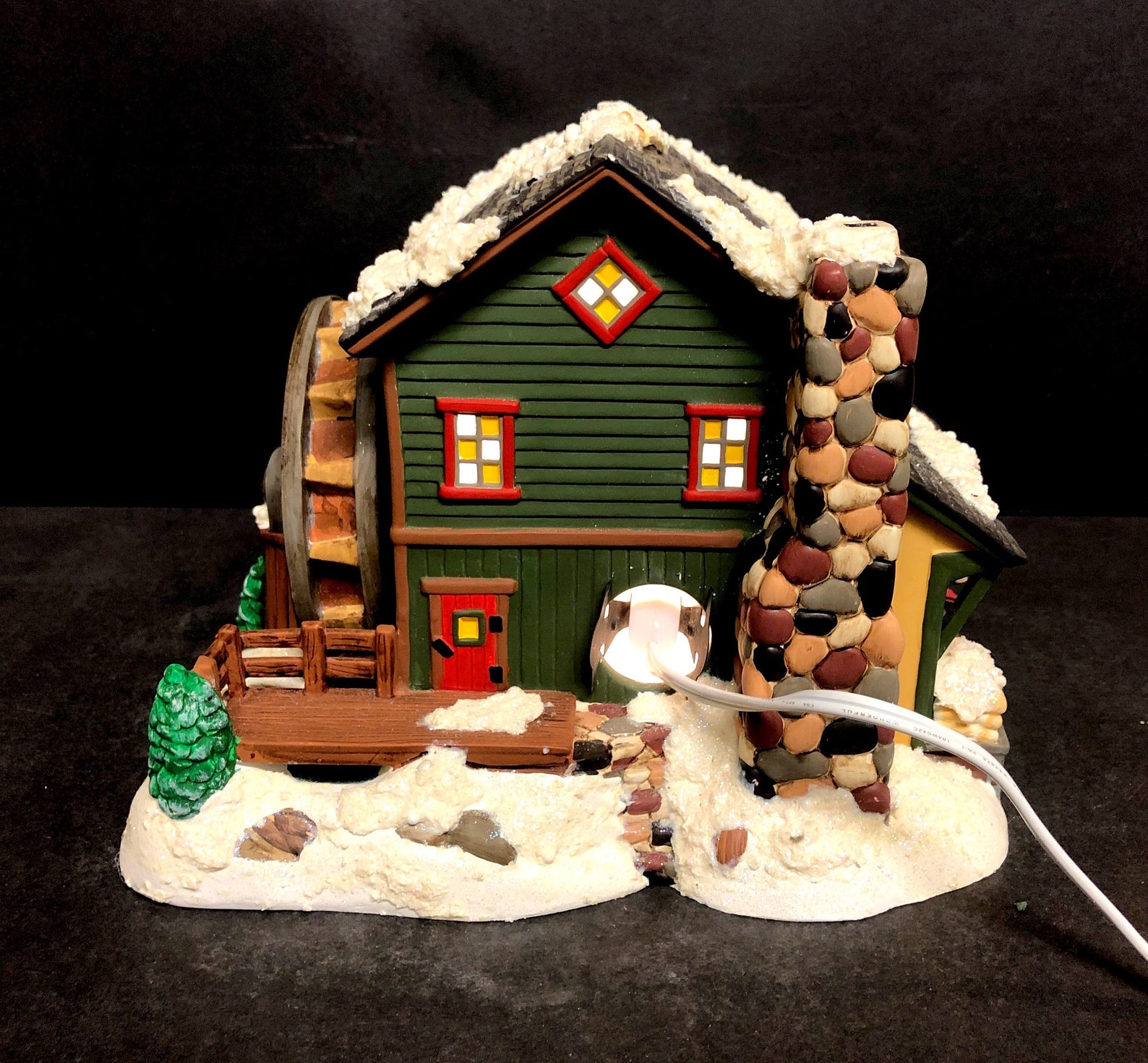 Collectible Department 56 Snow Village Lighted Rock Creek Mill Etsy