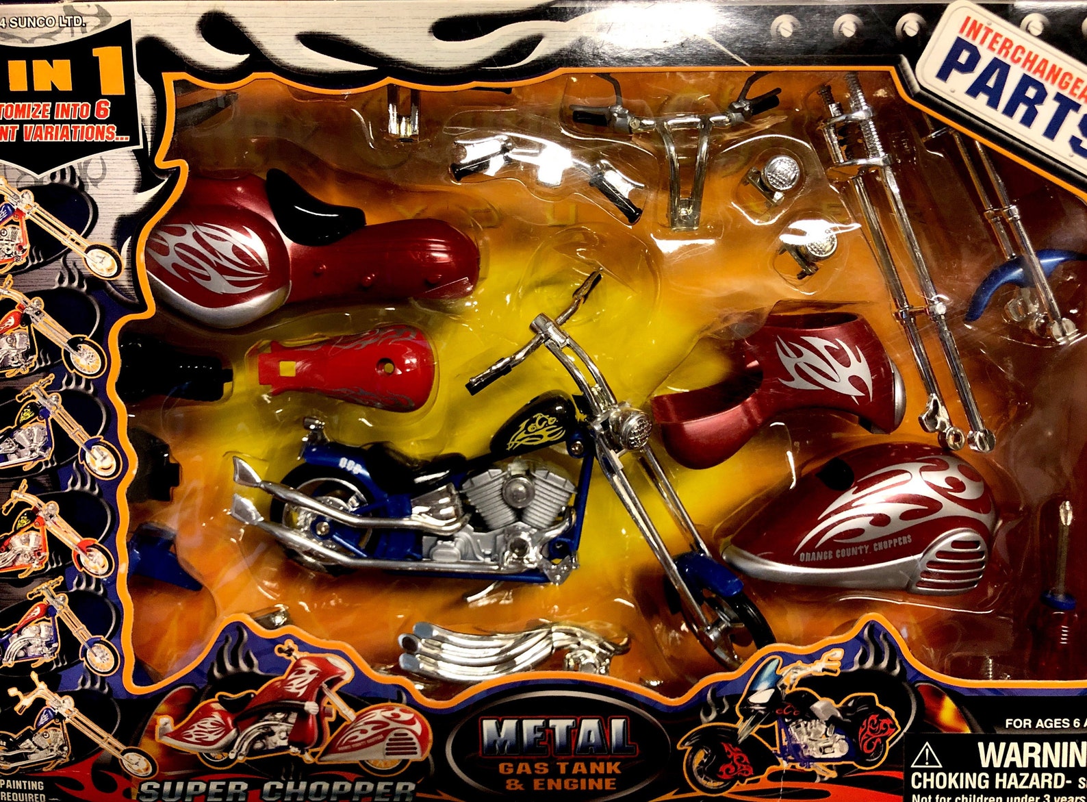 Orange County Choppers 7 In1 Toy Motorcycle Kit With Metal Gas Etsy