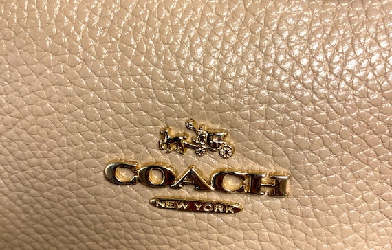 Multi-color Authentic COACH New York Ladies Tan/blue Purse/bag -   Denmark