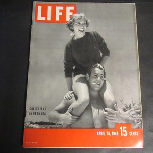 Vintage LIFE Magazine April 26, 1948 Collegians In Bermuda, Ads Much More