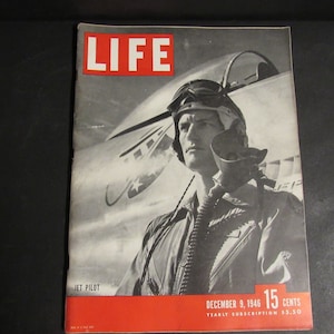 Vintage LIFE Magazine December 9, 1946 Jet Pilot Cover - Nice!