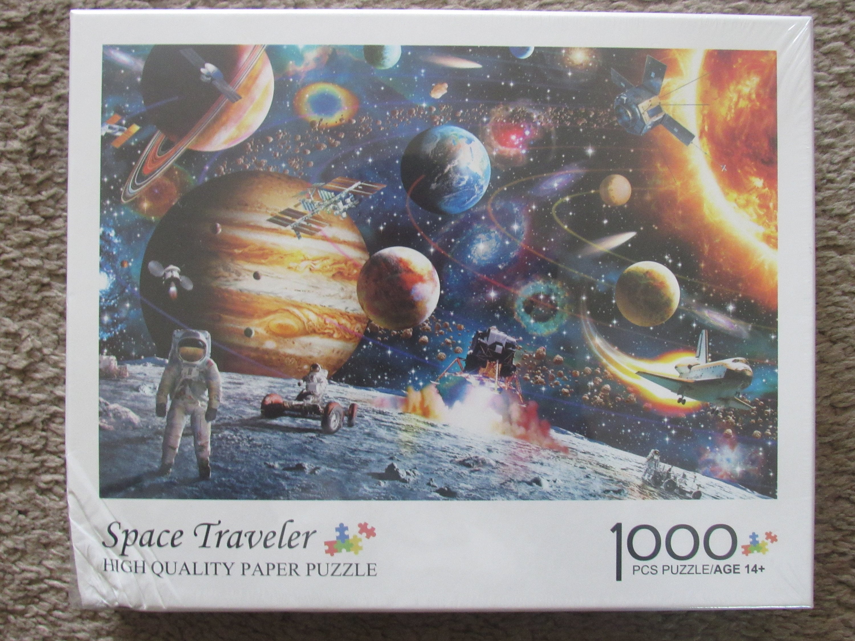 Collectible DCBA HGFE Space Traveler/Man Walking On Moon 1000 Jigsaw Puzzle SEALED!
