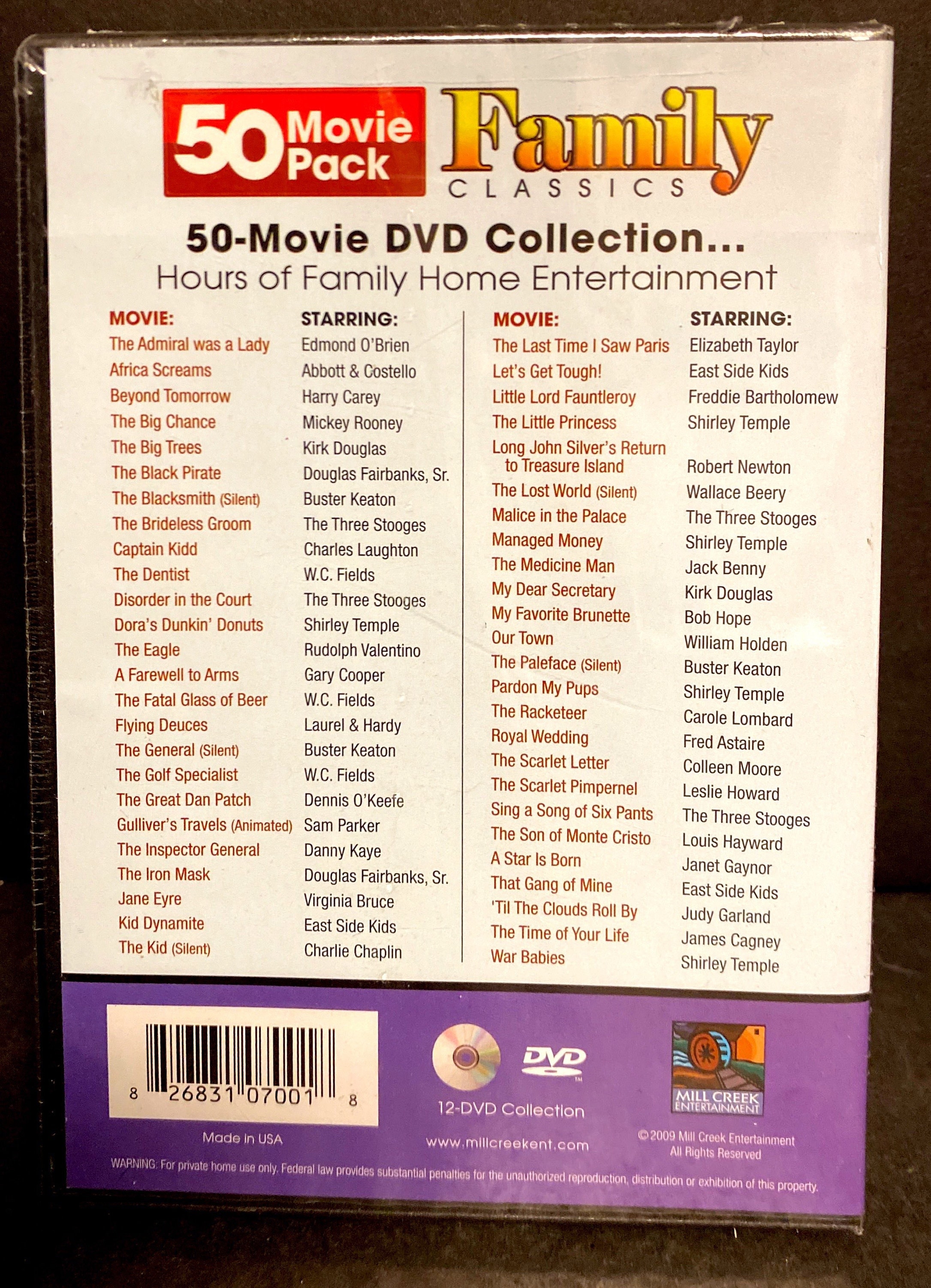 Collectible DVD Family Classics 50 Movie Pack Collection