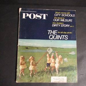 Vintage Saturday Evening POST Magazine September 9, 1967 The QUINTS