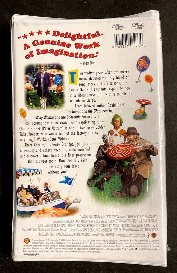 Vintage WILLY WONKA and the Chocolate Factory 1996 25th