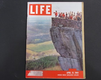 vintage LIFE Magazine 25 avril 1960 LOVER’S LEAP, Paris Kidnapping & More!
