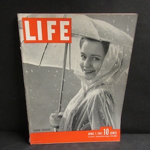 Vintage LIFE Magazine April 7, 1941 SPRING SHOWERS,Mimi Berry, Ads & More!