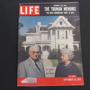 Vintage Life Magazine September 26 1955 The Trumans & More!