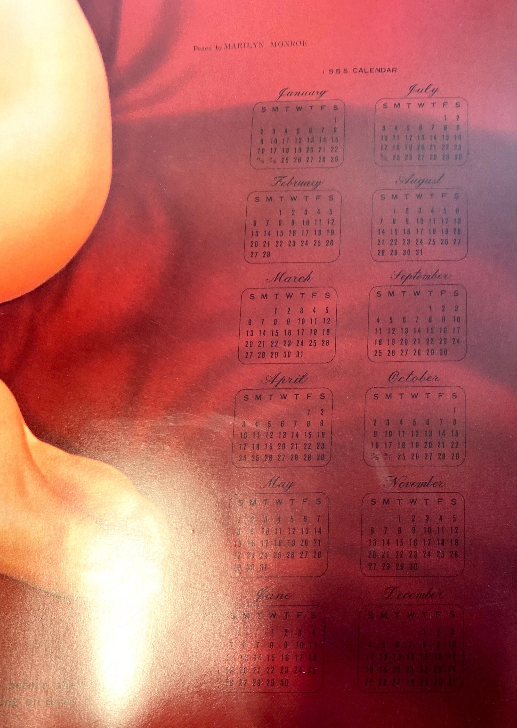 Vintage MARILYN MONROE 1955 Golden Dreams Calendar Etsy