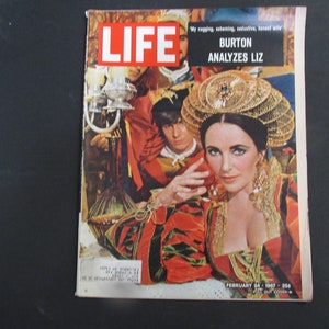 Vintage LIFE Magazine February 24 1967 ELIZABETH TAYLOR, Liz Burton