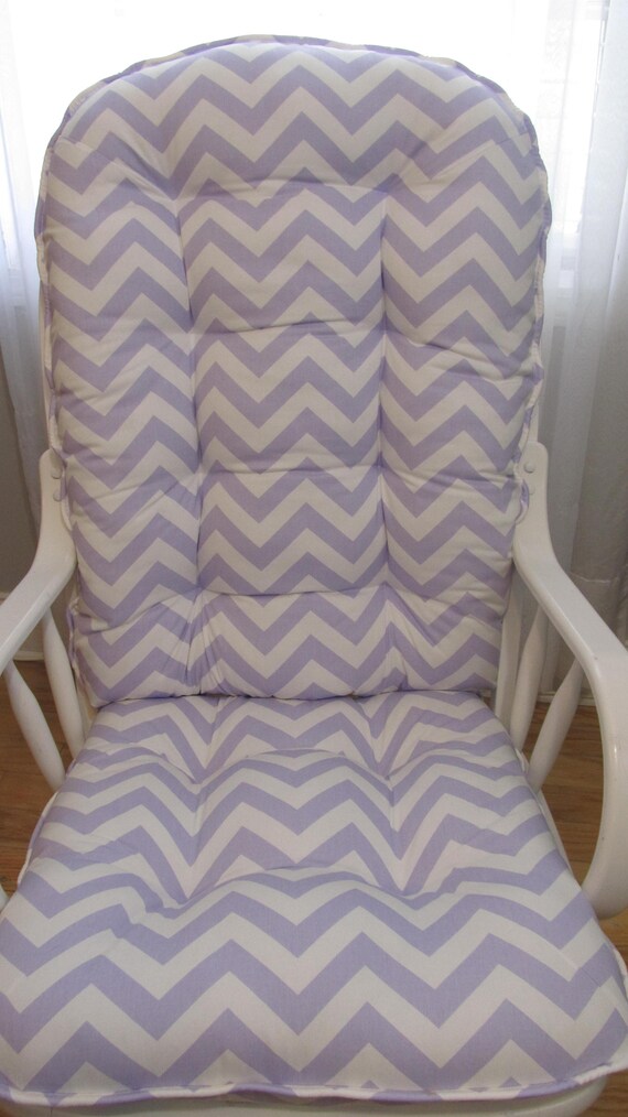 Glider Or Rocking Chair Cushions Set In Purple Lavender Etsy