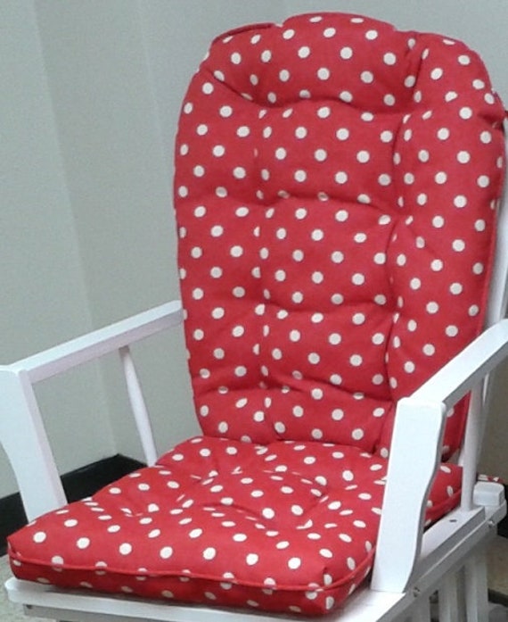 Glider Or Rocking Chair Cushions Set In Lipstick Red With Etsy