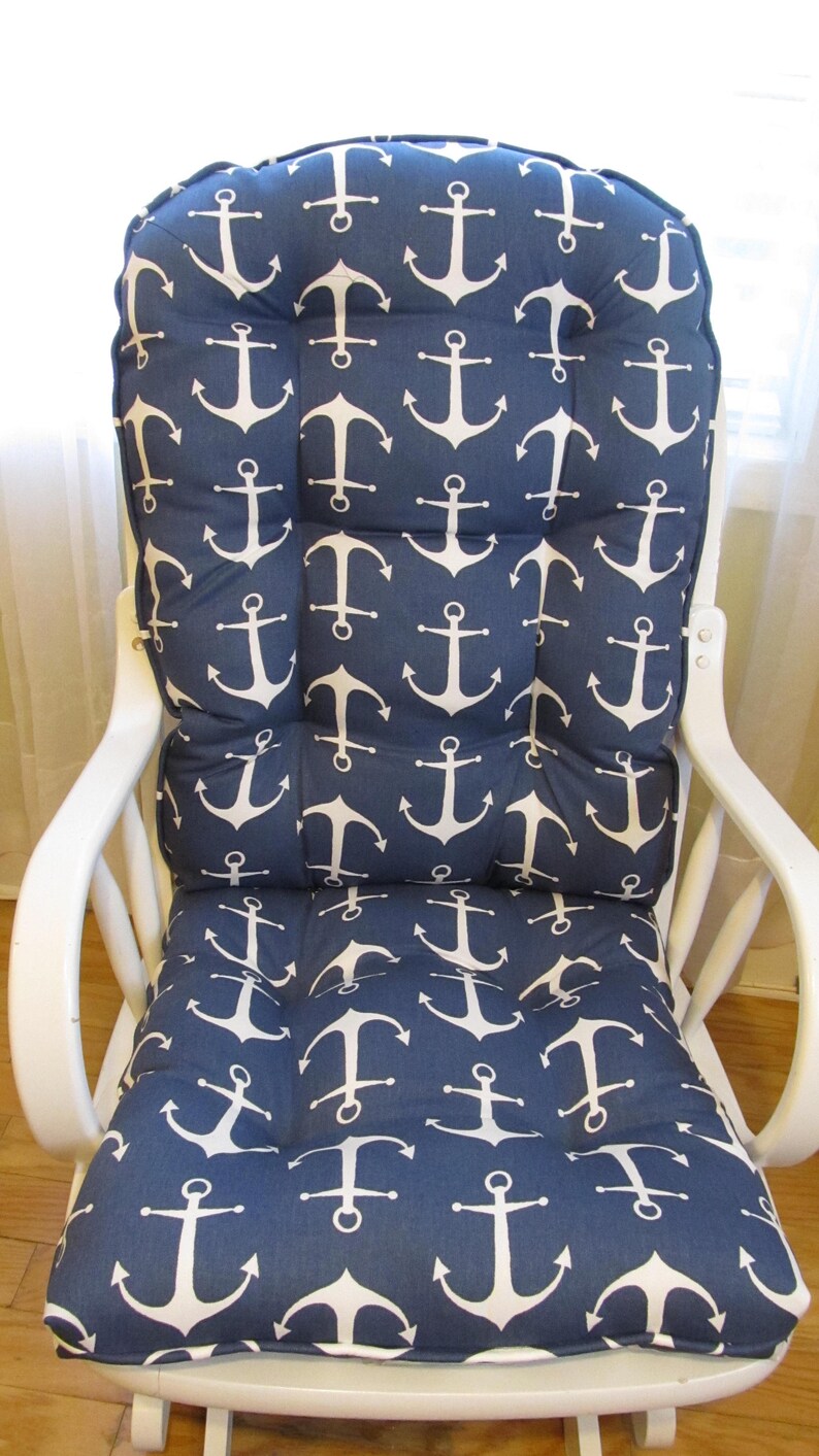 navy blue nursery rocking chair