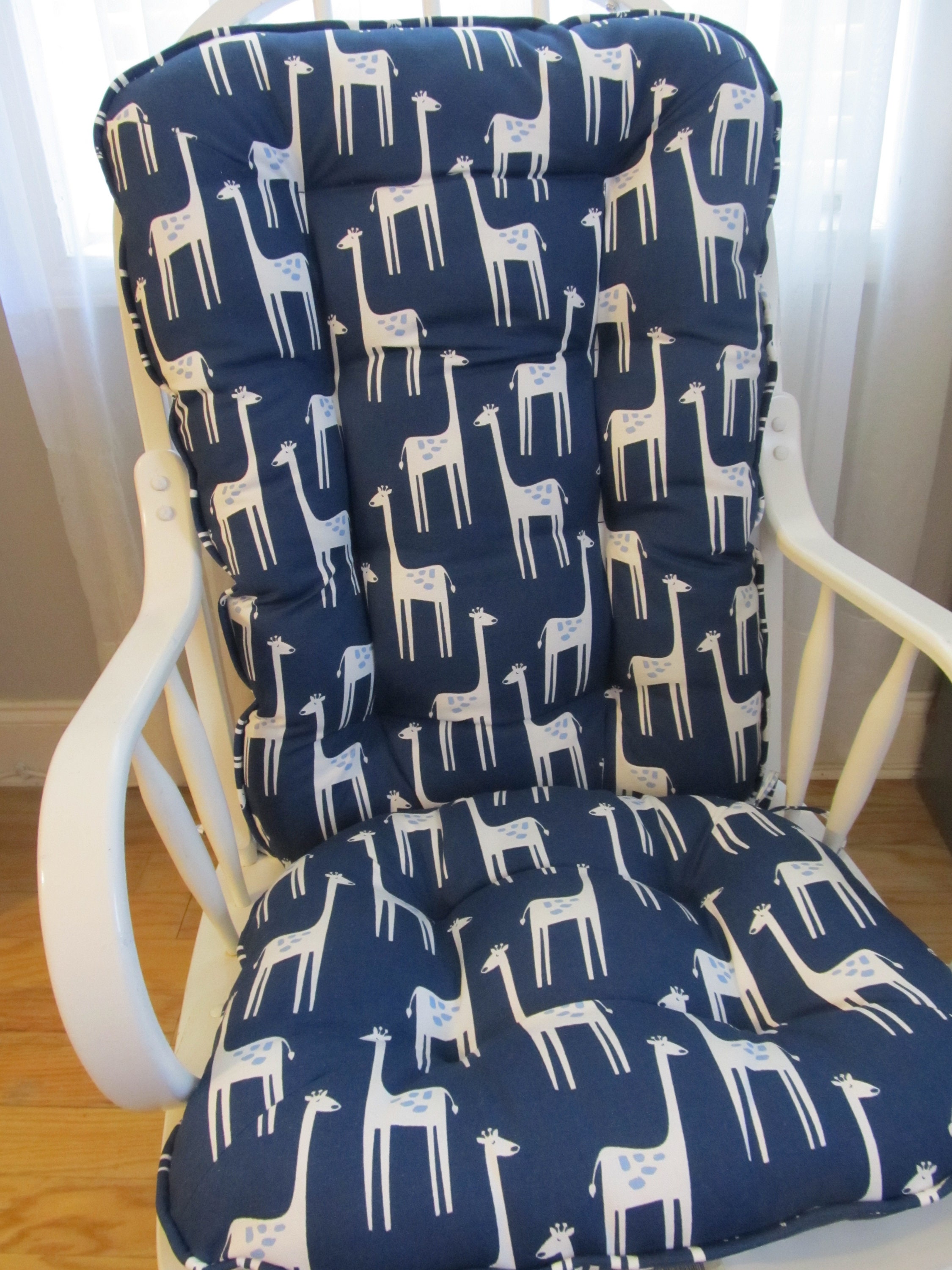 navy blue nursery rocking chair